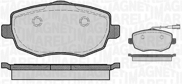 MAGNETI MARELLI Комплект тормозных колодок, дисковый тормоз 363916060290